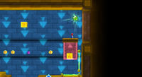 Mario near Green Star 2 in the Upside Dizzy Galaxy
