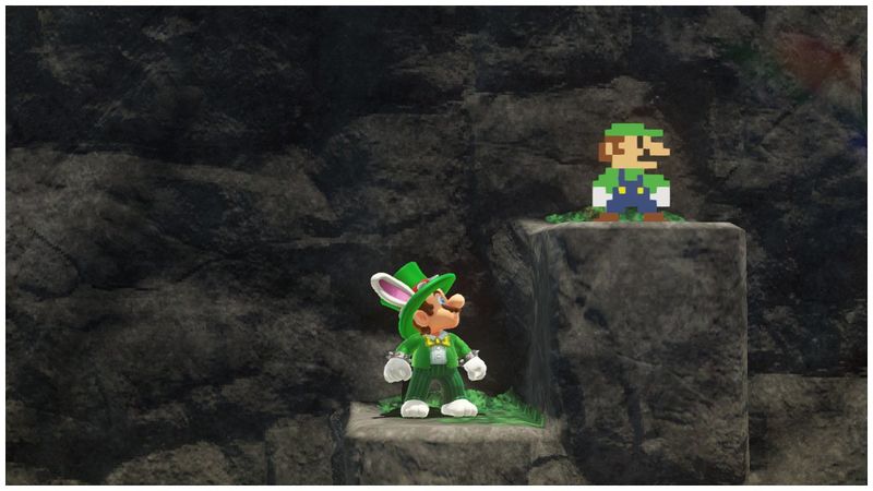 File:SMO Wooded Kingdom 8-Bit Luigi.jpg