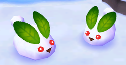 Snow Bunnies from Mario Party 6, in Snowflake Lake