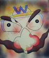 Wario (full background) Super Mario Land 2 - 6-tsu no Kinka 1, cover