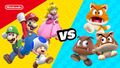 Thumbnail of a video on ways to beat Goombas in this game, uploaded to YouTube by the Play Nintendo channel
