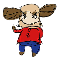 Drawing of Digby in WarioWare Gold
