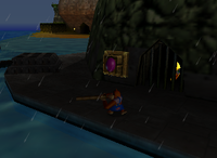 A Golden Banana for Lanky Kong on DK Isles.