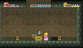 First two treasure chests in Flipside of Super Paper Mario.