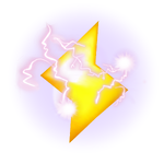 Artwork of the Lightning item from Super Smash Bros. Brawl.