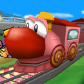 A Yoshi train in Baby Park