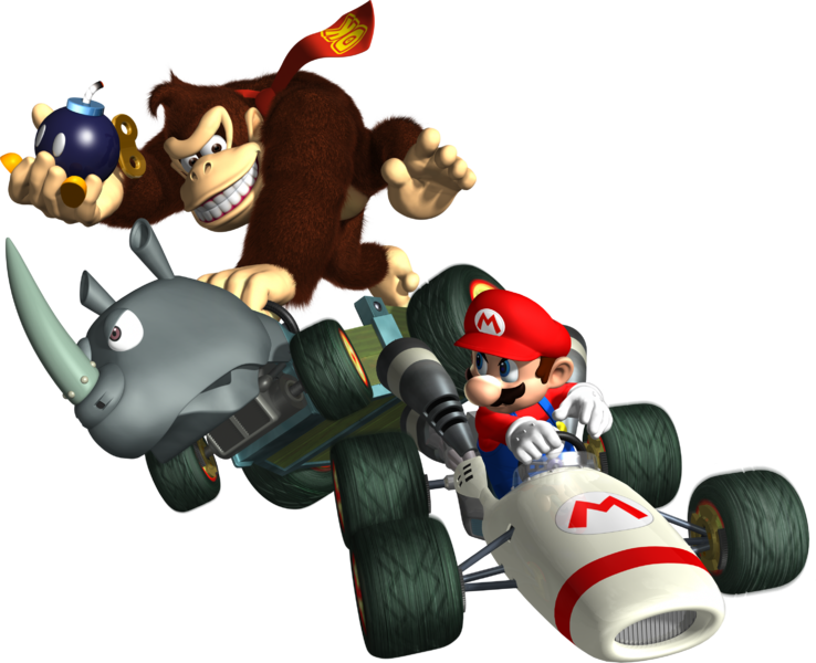 File:MKDS Mario and Donkey Kong Artwork.png