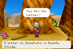 Obtaining a letter in Mt. Rugged