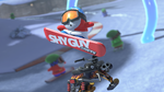 Shy Guy on a snowboard with other Snowboarding Shy Guys