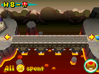The World 8 bridge in New Super Mario Bros.