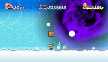 Forty-seventh ? Block in Overthere Stair of Super Paper Mario.