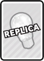 The Lightbulb as an unpainted replica card