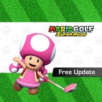 Thumbnail of a Mario Golf: Super Rush update announcement, featuring Toadette