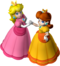 Artwork of Princess Peach and Princess Daisy, from Mario Party 7
