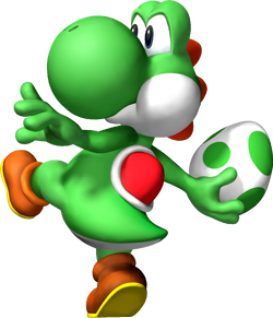 Artwork of Yoshi for Super Mario 64 DS