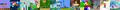 Slides of various Super Mario games in honor of the Super Mario Bros. 40th Anniversary