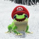 A Frog captured by Mario and Cappy in Super Mario Odyssey