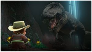 Mario makes a guest appearance in Jurassic World: Raiders of the Lost Park! Submitted by: Meta Knight (talk)