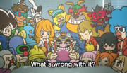 The group wondering why the game console is not working