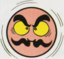 Artwork of a Floating Face, from Super Mario Land 2: 6 Golden Coins.