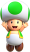 Artwork of a Green Toad from Super Mario Run.