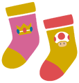 Princess Peach and Toad (Holiday Create-a-Card, 2024 version)