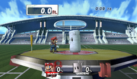 Mario in the Home-Run Contest in Super Smash Bros. Brawl