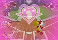 Princess Peach activating the Lovely Heart in Mario Superstar Baseball