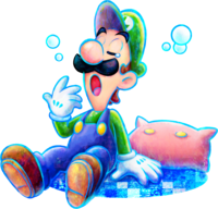 Luigi Sleepy Artwork (alt) - Mario & Luigi Dream Team.png