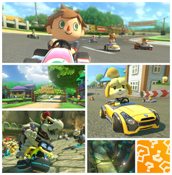 Poster of Mario Kart 8's second DLC, Animal Crossing x Mario Kart 8