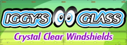 Logo of Iggy's Glass in Mario Kart 8.