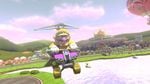 Wario glides after passing the course's only glider ramp.
