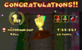 The Mushroom Cup trophy in Mario Kart: Double Dash!!.