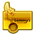 A Lemmy's Tire Service gold badge from Mario Kart Tour