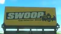 Swoop Car Interior Shop advert in Mario Kart World
