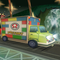 A Factory truck in Moonview Highway, Mario Kart Wii