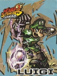 Mario Strikers Charged trading card featuring Luigi (front). Taken from Nintendo Power