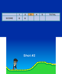 The microgame Micro Golf Open from WarioWare Gold