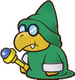 Sprite of a Green Magikoopa from Paper Mario: The Thousand-Year Door