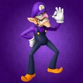 Image shown with the "Waluigi" option in an opinion poll on characters from the Super Mario franchise