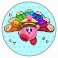 Artwork of Kirby (with the Festival ability) used to represent Kirby's Return to Dream Land Deluxe in an opinion poll on Nintendo Switch games to play over spring break