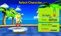 Character select screen with Paratroopa