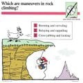 "Which are maneuvers in rock climbing?"