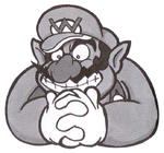 Artwork of Wario, from Super Mario Land 2: 6 Golden Coins.