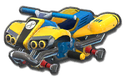 Larry Koopa and yellow Mii's Standard ATV body from Mario Kart 8