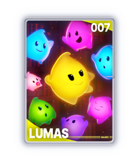 The Lumas card from The Super Mario Galaxy Movie Collectible Cards