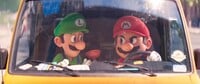 Mario and Luigi in their plumbing van as "No Sleep till Brooklyn" begins to play
