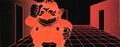 Wario in a virtual reality atmosphere, as shown in early Virtual Boy concepts