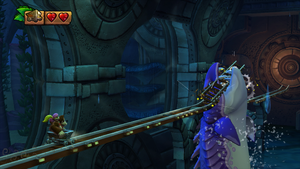 Screenshot of Donkey Kong Country: Tropical Freeze.