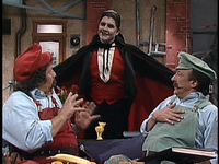Count Zoltan Dracula scares Mario and Luigi.